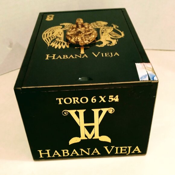 Suenos de Saundra Upcycled, Rare, Black Vieja, Cigar Box, Home Accent/ Storage - Picture 2 of 14